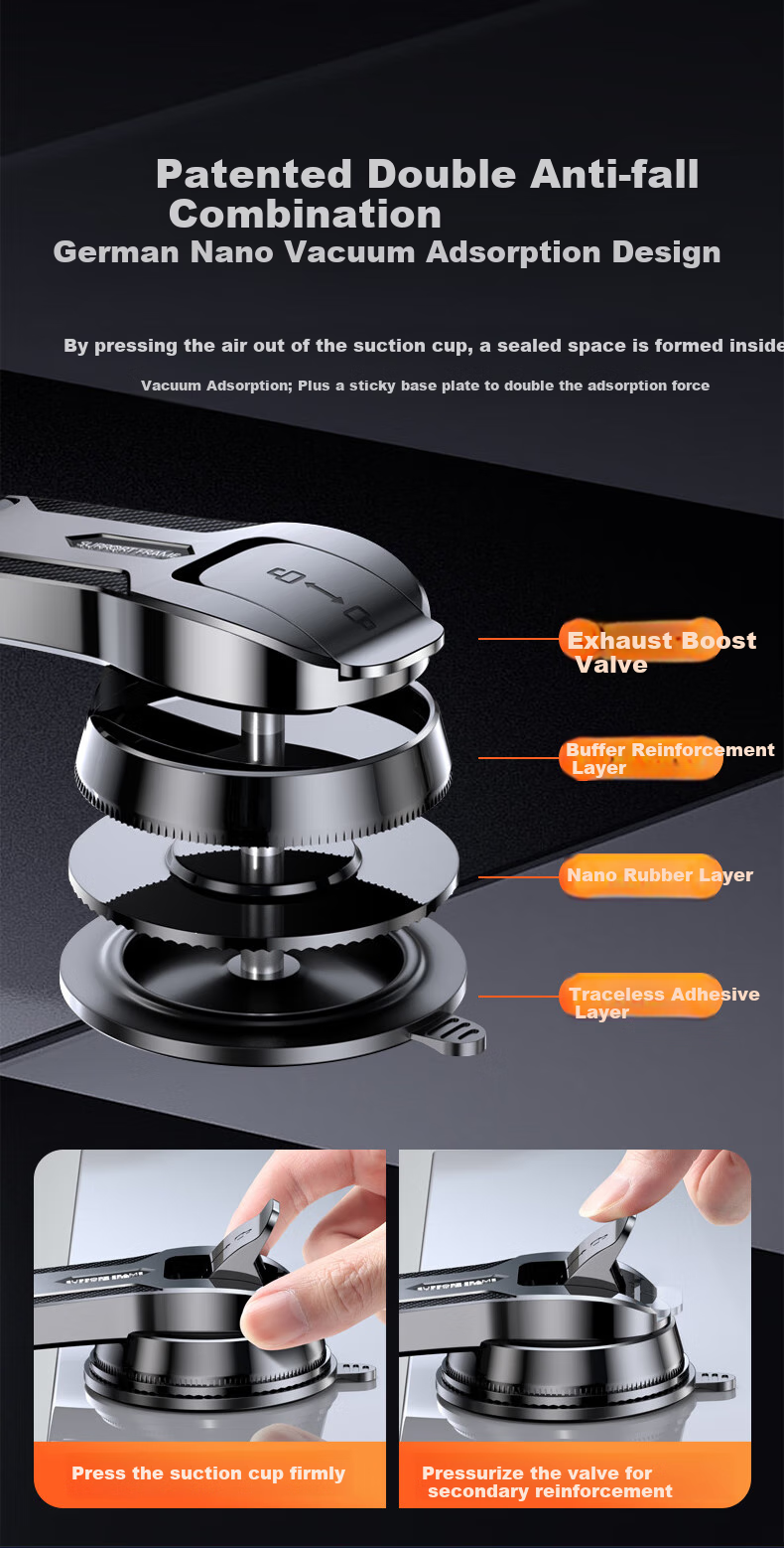 Jueshi Car Phone Holder, Specially Designed for Navigation, Suction Cup Mount, Dashboard And Truck Interior, New Model 2026 9