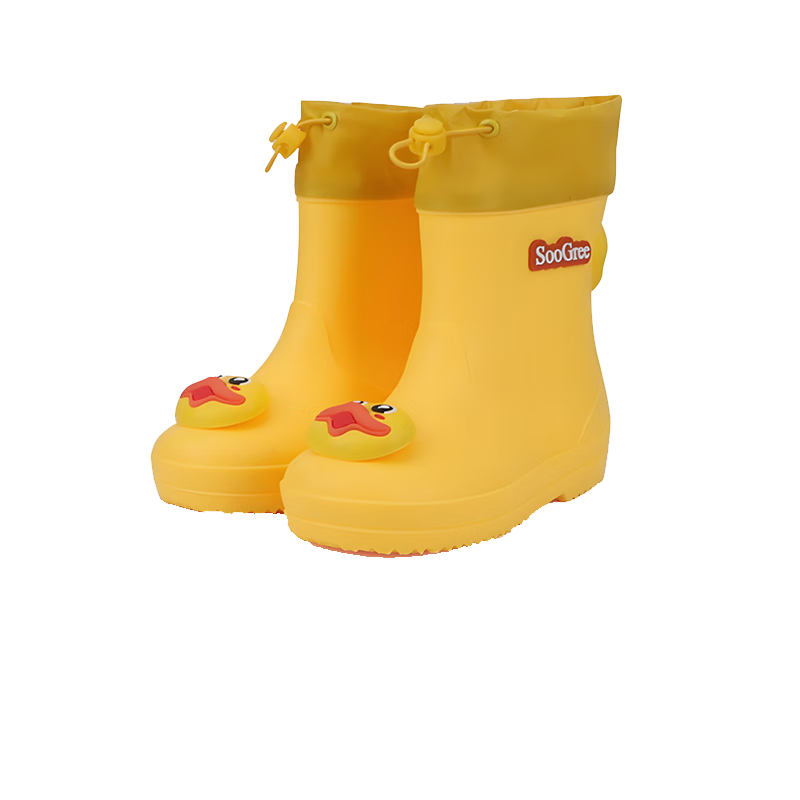 SooGree Kids Waterproof Non-Slip Durable Rain Boots Cute Cartoon Splash-Proof Outdoor School Shoes for Boys and Girls 10