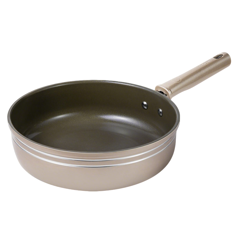 Joyoung Non-Stick Frying Pan with Titanium Ceramic Coating, Gold-Plated Skillet for Eggs And Steak, Breakfast Pan, 24cm without Lid
