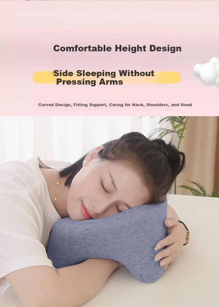 Yalu U-Shaped Pillow, Nap Pillow for Office Lunch Break, Memory Foam Neck Support Pillow, Portable Travel Cushion for Airplane Trips 7