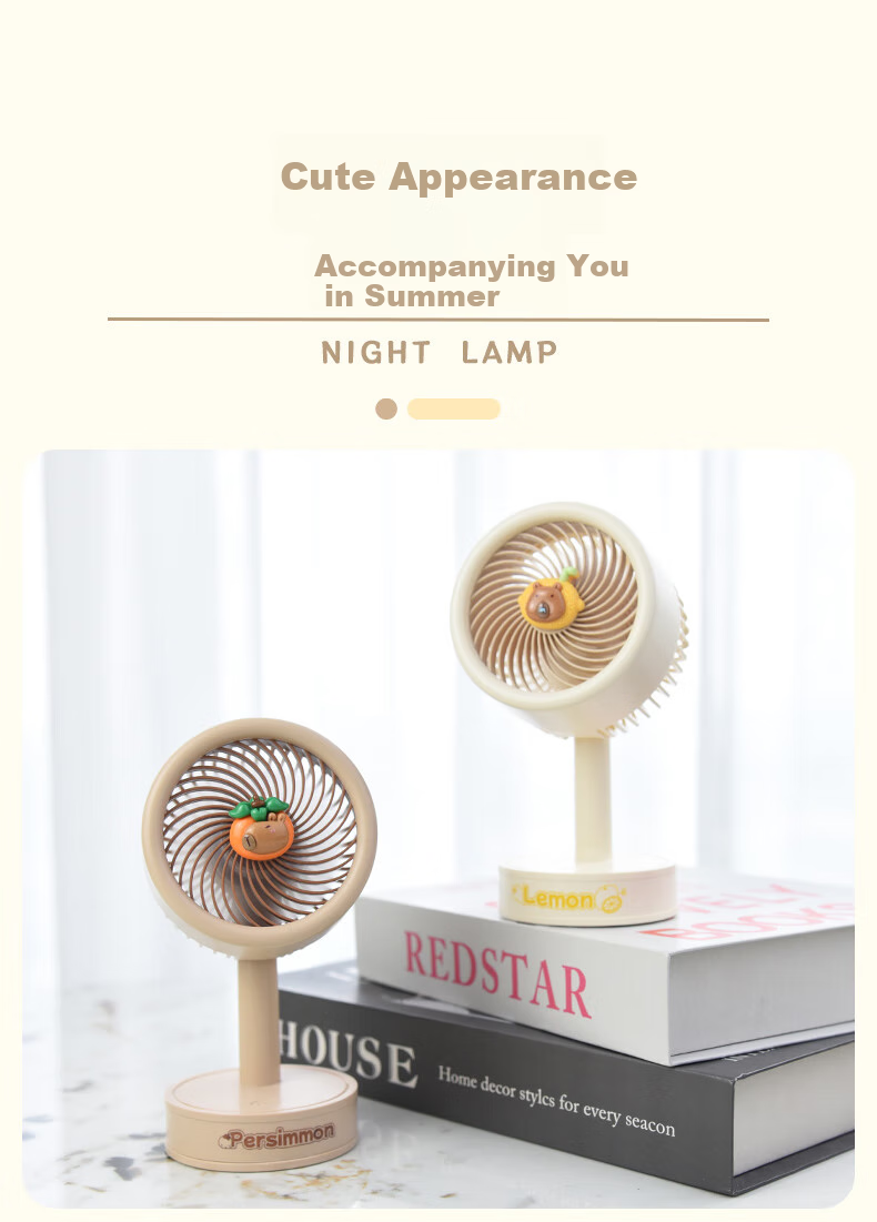 Ouliwen Small Fan for Desktop And Bed, USB Rechargeable, Low Noise, Three-Speed, with Base, Portable, High-Power Electric Fan, for Office And Dormitory, Beibao, Beige, 3C Digital Full Network Low Price 8