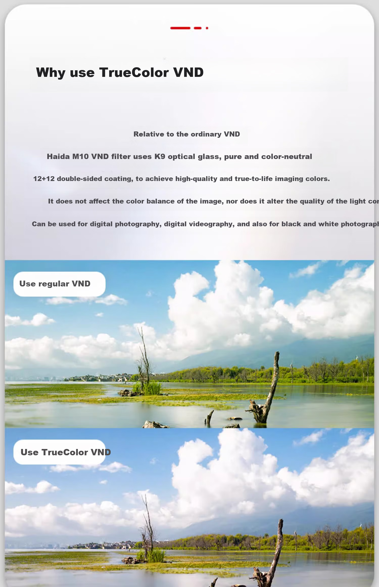 Haida NanoPro Series S1-5 Stop 82mm True Color Adjustable VND Neutral Density Filter, Medium Gray Density Filter, Suitable for Canon, Nikon, Sony, Fuji And Other Camera Lenses 5