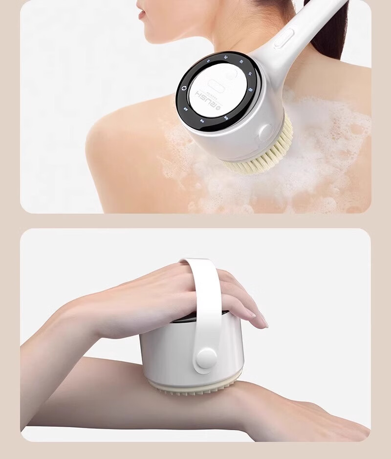 Tingjian Shiguang Electric Bath Brush Automatic Back Scrubber Smart Exfoliating Machine with 5 Brush Heads 6