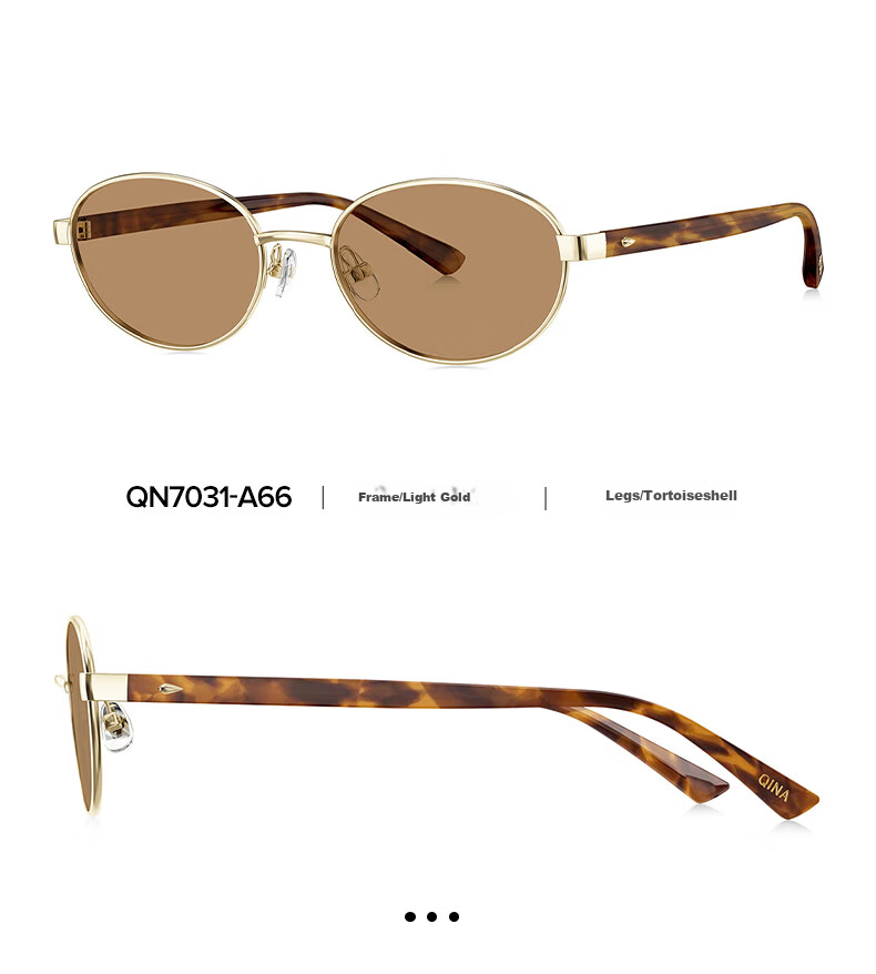QINA Retro Hong Kong Style Sunglasses for Women, Elegant Sunglasses QN7031A60 11