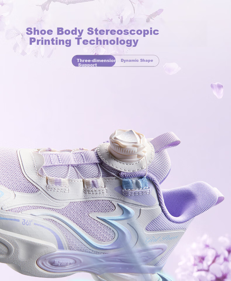 361° Children's Shoes Girls' Sports Shoes for Fall 2025, Shock-Absorbing Rebound Knob Casual Running Shoes for Older Kids, White Size 35 5