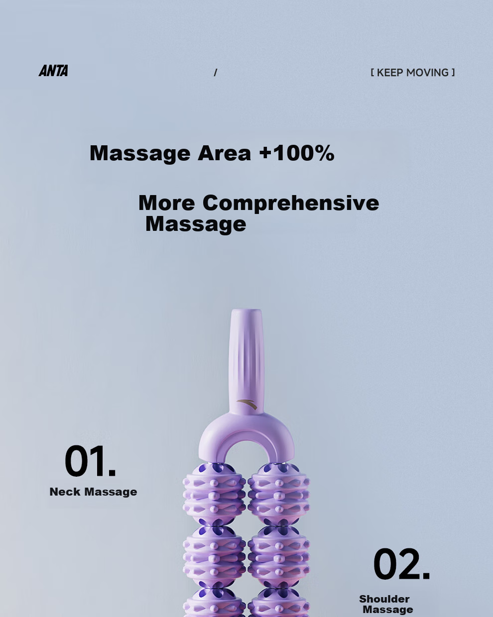 ANTA 24-Roll Massage Roller for Muscle Relaxation, Leg Massager, Yoga Roller, Professional Leg Slimming Foam Roller 3