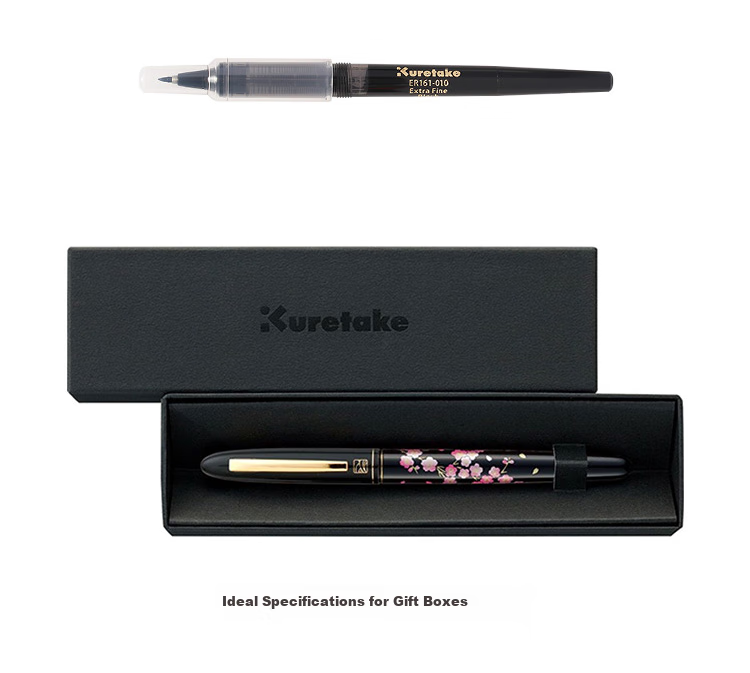 KURETAKE Japanese Imported Calligraphy Brush Pen Refill for Scientific Writing, Specialized Replacement Pen Core, Brush Refill, Black, ER163-010 6