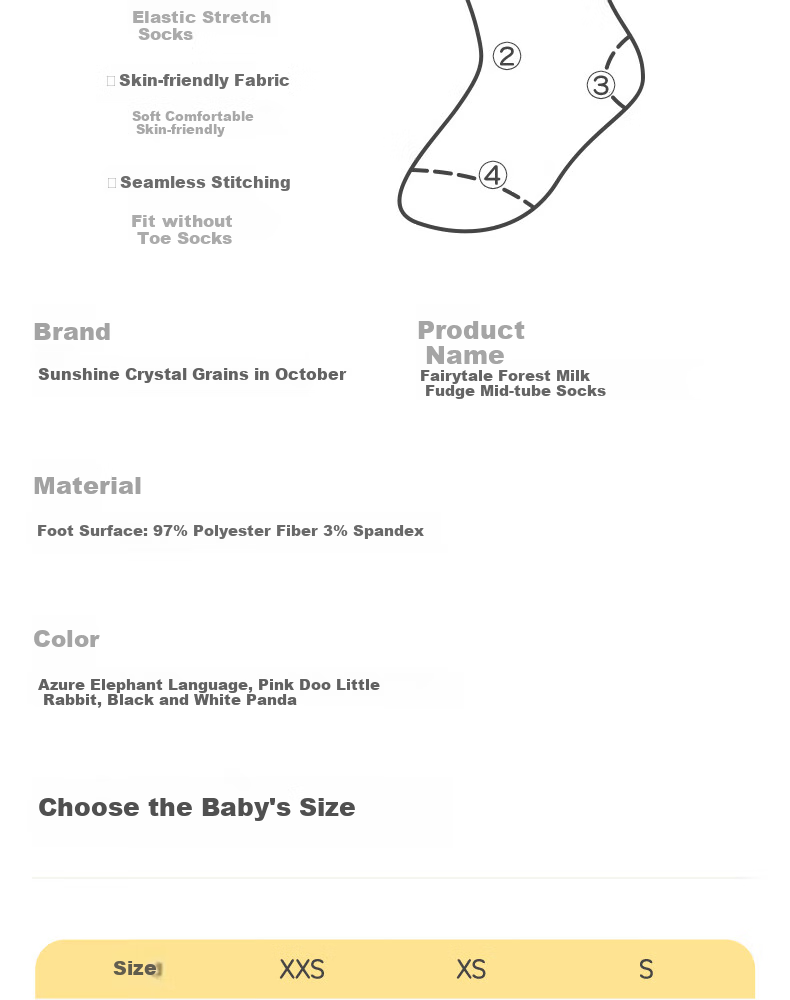 Shiyuejiejing Baby Socks, Autumn And Winter Warm, Mid-Calf Length for Boys And Girls, Breathable Newborn Children's Socks 4