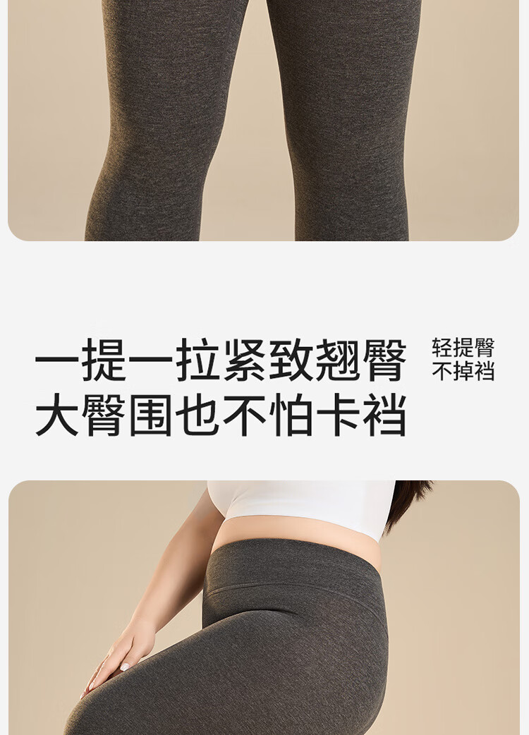 GRACEWELL Plus Size Women's Thermal Leggings Autumn Pants Wool Silk Loose Winter Bottoms for Up to 200 Jin 14