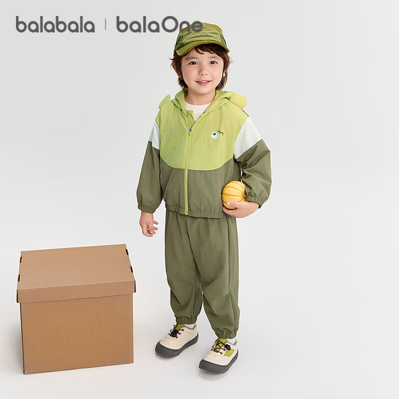 BALABALA BalaOne Baby Outfit Set, Children's Long-Sleeve 2-Piece Suit, Boys And Girls Autumn Wear, Outdoor
