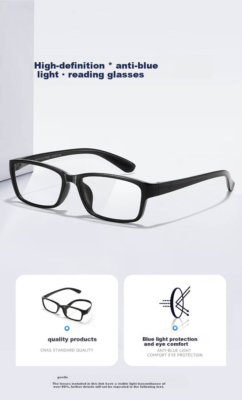 SHOW COOPERS Reading Glasses with Blue Light Protection, TR Frame for Middle-Aged And Elderly Men And Women, Stylish Presbyopic Glasses 31001 1