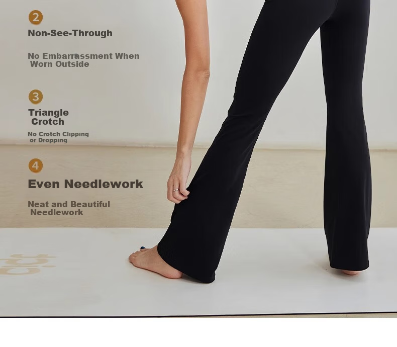 Gigt Yoga Pants for Women, Slightly Flared, Cool And Draping, Slimming, Nude-Like, Suitable for Outdoor Wear, Waist-Cinching, Butt-Lifting, Sports And Daily Fitness Pants 22