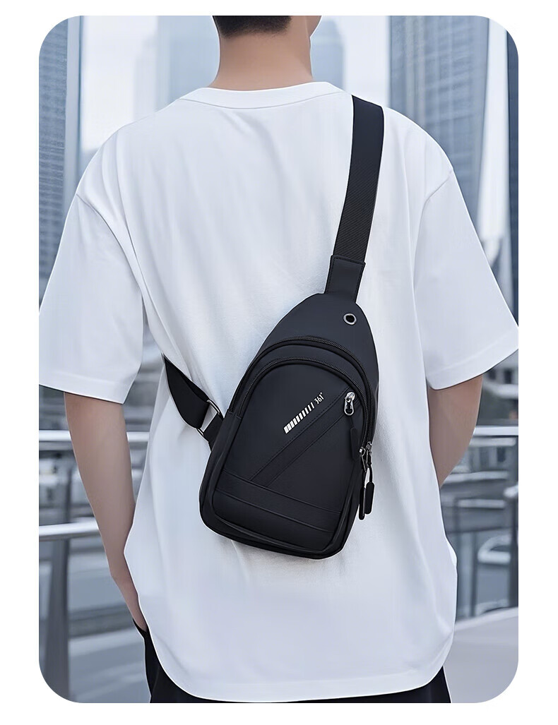 361° Men's Large Capacity Shoulder Bag Crossbody Casual Commuter Chest Bag Simple Sports Sling Bag Travel Small Backpack 15
