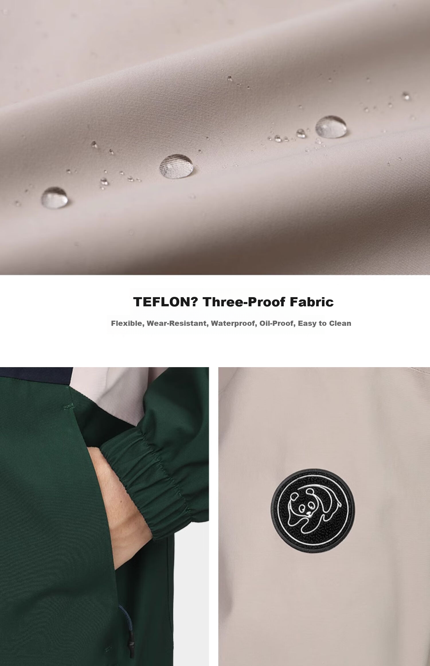 CAMEL Panda Three-Proof Windbreaker Jacket for Men And Women, Single Layer Spring And Autumn Coat, New Waterproof And Windproof Outdoor Hiking And Trekking Wear 29