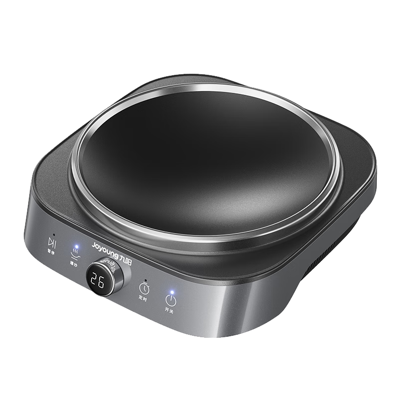 Joyoung Induction Cooker, Concave Electromagnetic Stove, Ceramic Cooktop for Home Use, 2200W High Power, Intense Heat, Multifunctional Electric Cooker, Deep Concave Arc-Shaped Stove N2202 [With Free Special Iron Pot]