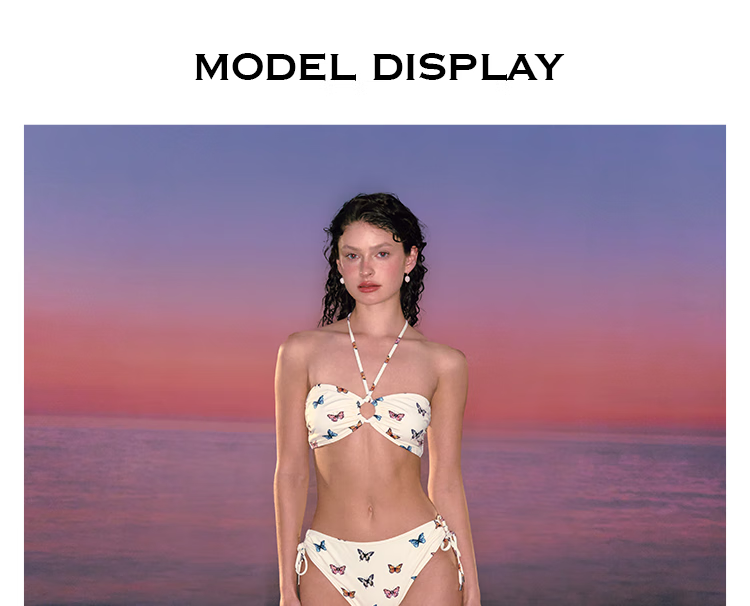 Atlanticbeach 2025 New Popular Sexy Two-Piece Swimsuit for Women, 25 New Butterfly Print Beach Vacation Bikini Swimwear 4