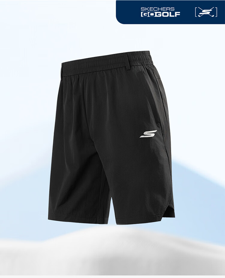 Skechers Men's Shorts, Summer 2026, Quick-Dry Loose Breathable Shorts, Outdoor Running Fitness Zipper Pocket Five-Point Shorts 2