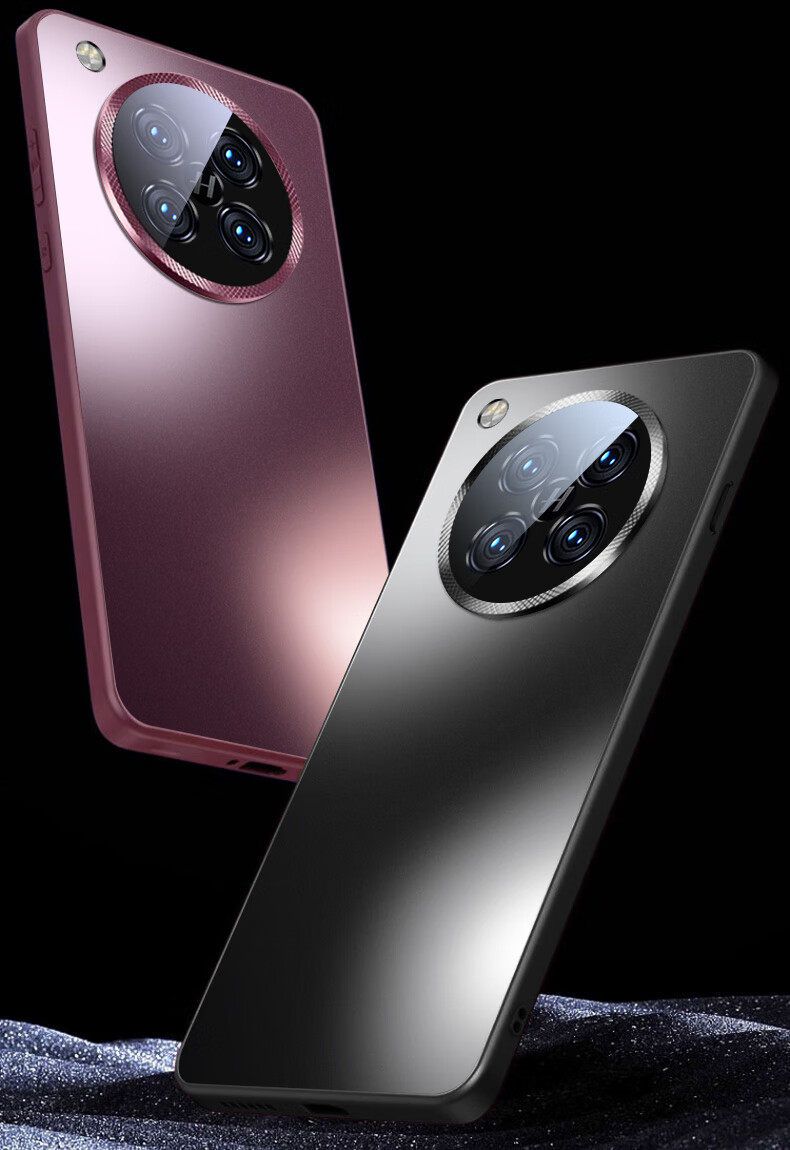 Dreamworthy Lingdun Protection Oppo Find X8s Case Ultra-thin Matte Glass Lens Full Coverage Silicone Shockproof Unisex Graphite Black 3