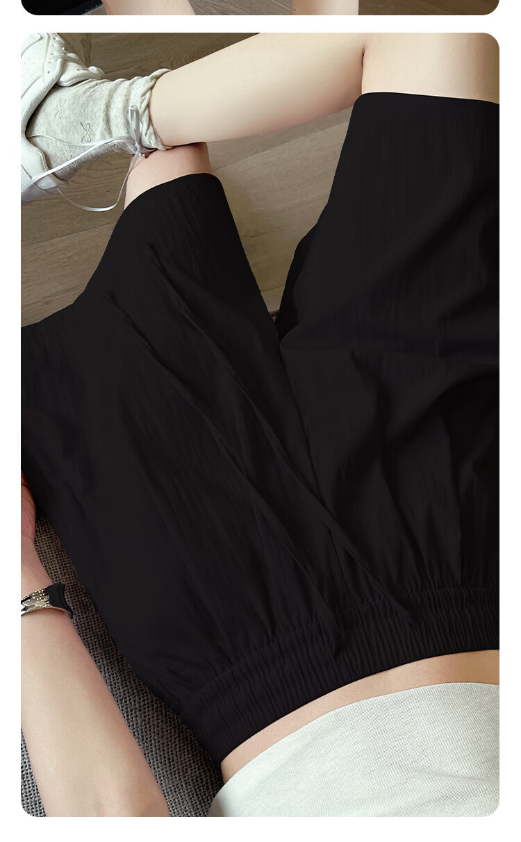 Xueqiman Ice Silk Quick-Dry Yamamoto Women's Shorts Summer 2026 New Loose Fit High-Waist Slimming Wide-Leg Sports Pants 11