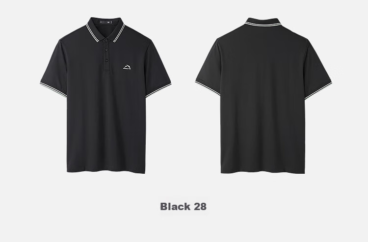 HLA Short-Sleeve T-Shirt for Men, Mountain Not High Printed Cool-Feeling Short-Sleeve Shirt for Men in Summer 11