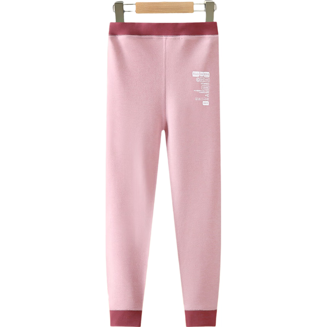 YUZHAOLIN Kids Thermal Pants Boys Girls New Autumn School Uniform Wool Silk Leggings Pink 120