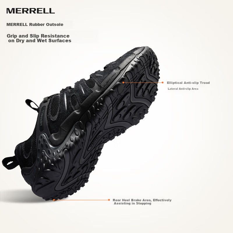Merrell Outdoor Hiking Men's CHAM REDUX Trail Shoes, Non-Slip, Wear-Resistant, Breathable Outdoor Footwear J2006871 Black Size 42