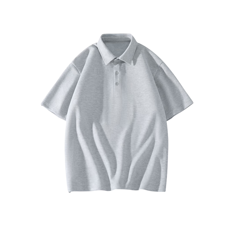 ROMON Men's Long Sleeve T-Shirt Spring and Autumn Business Polo Shirt Casual Base Layer Top Black 3XL