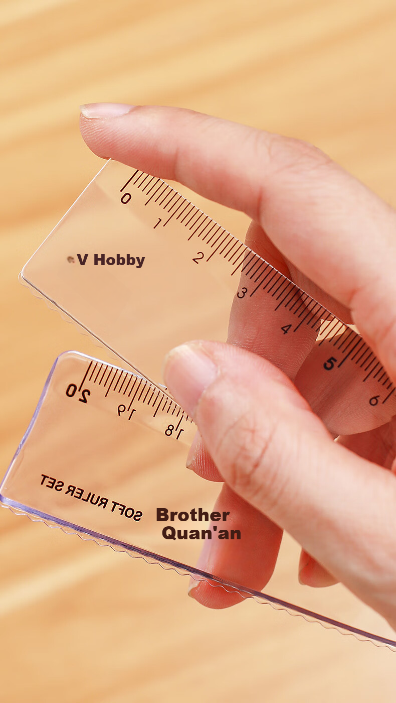 AIHAO 20cm Straight Ruler, Elementary School Exam-Specific Ruler for Measurement And Drawing, Includes: 1 Ruler, 2 Triangular Rulers, And 1 Protractor, 4-Piece Set RL4022 5
