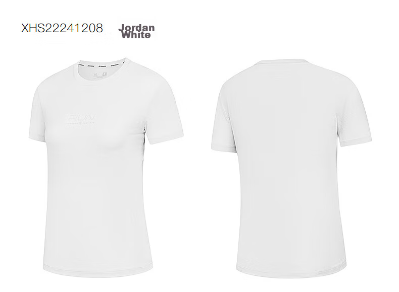 QIAODAN Women's Short-Sleeve T-Shirt, Summer Breathable Quick-Dry Round Neck Sports Running Tee Top for Wome 34