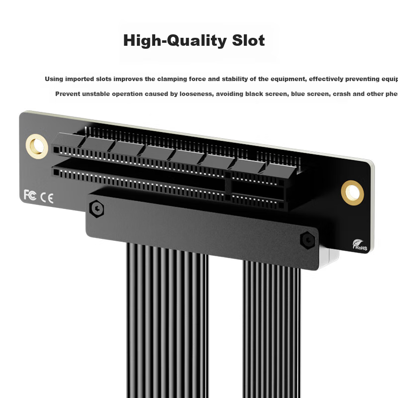 Кабель-удлинитель ZHENWEI PCIE 4.0 X8, 80 см, 180 градусов