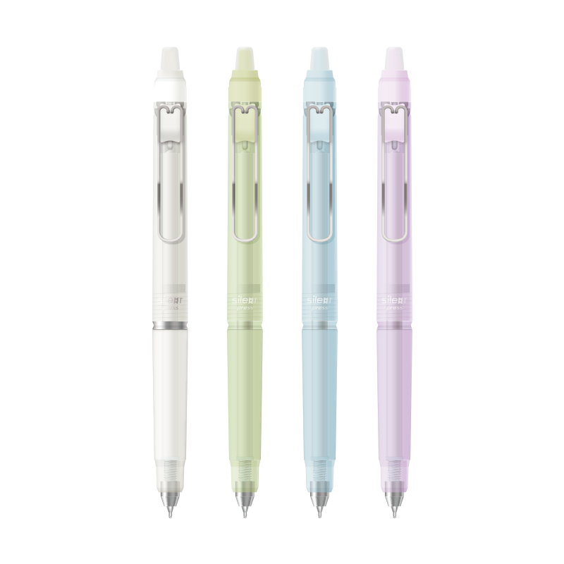 M&G Stationery Erasable Gel Pen Silent Click ST Ink Blue 0.5mm Signature Pen High-Quality Office Writing Pen 4pcs Random AKPK6901B1-ZZ
