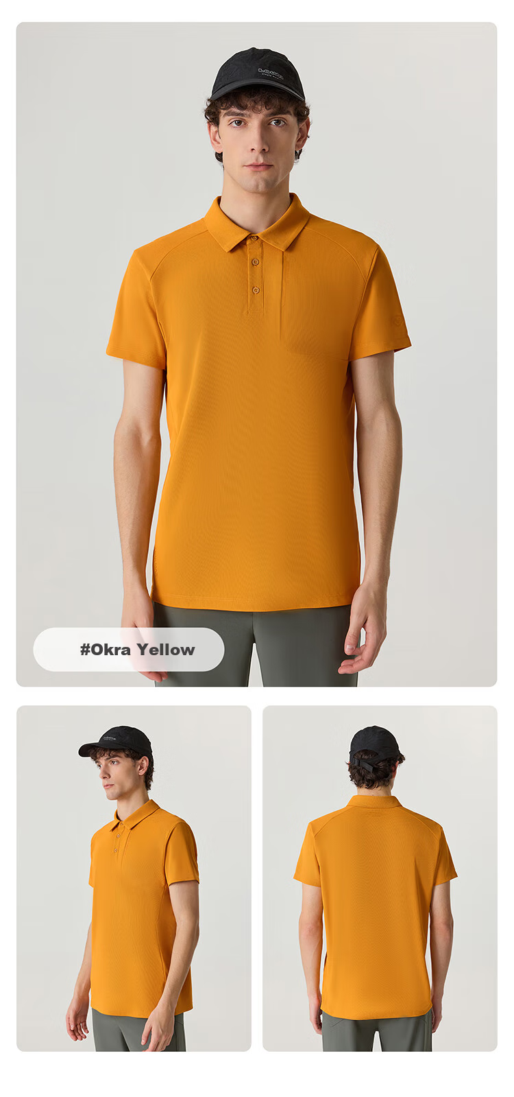 NORTHLAND COOLMAX Quick-Dry Sun Protection Polo Shirt, Outdoor Breathable Antibacterial Elastic Collar Short-Sleeve T-Shirt for Me 18