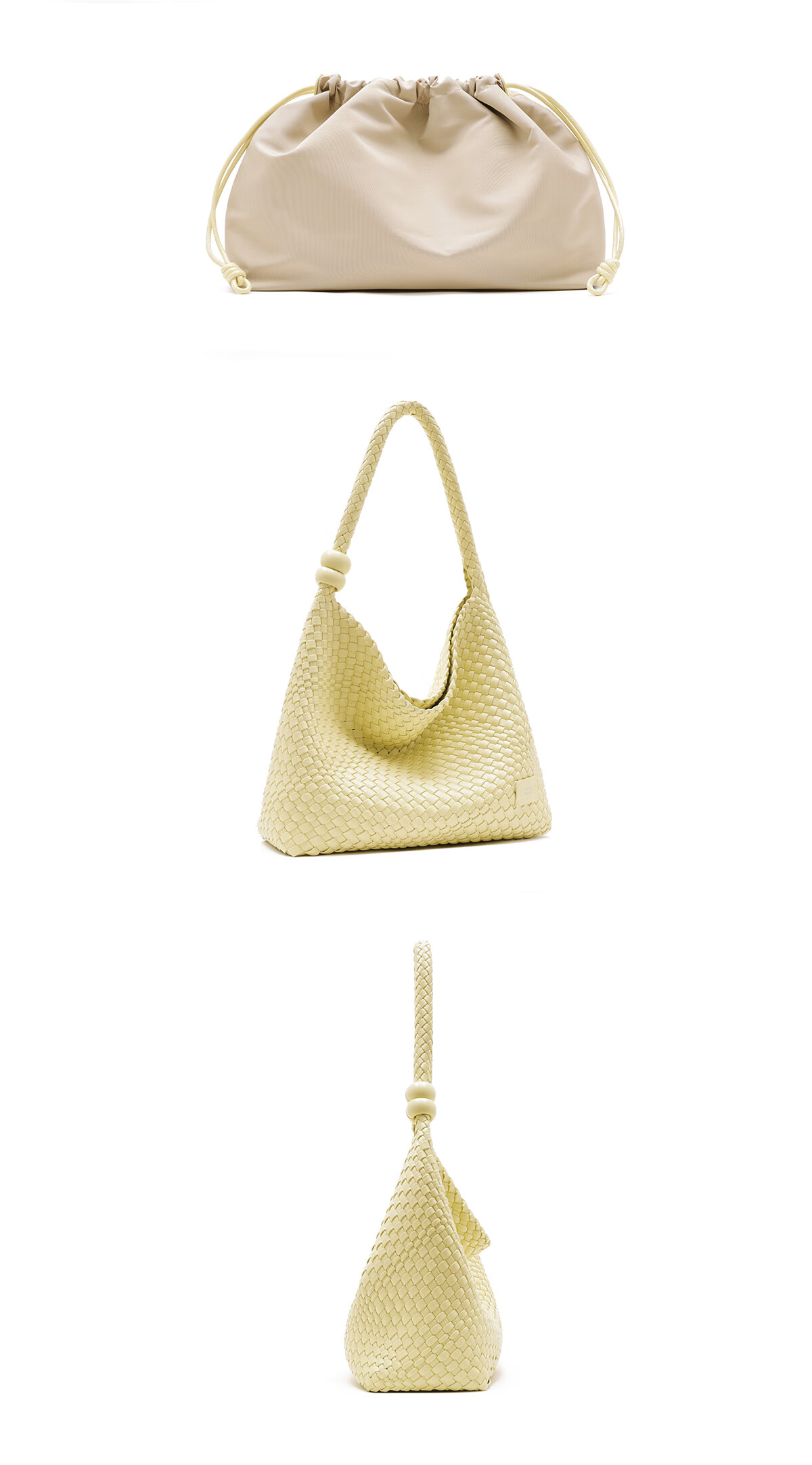MUVA Pearl Knit Bag, Large Capacity Tote Bag for Commuting And Beach Vacation, Shoulder Bag, New Style Birthday Gift, Champagne Gold 12