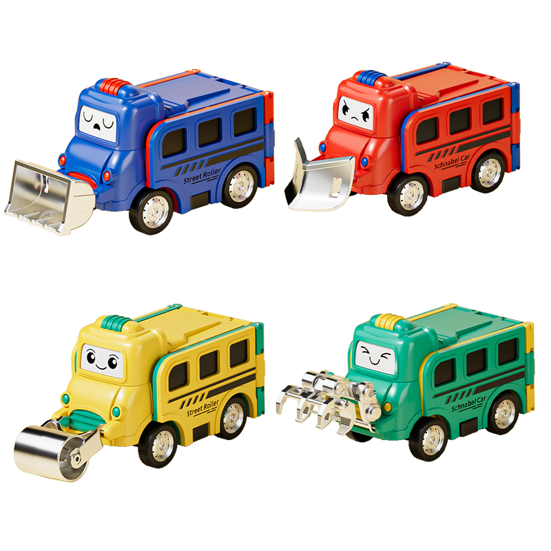 Tangmi TEMI Transforming Children's Toy Car 3-6 Years Engineering Vehicle Educational Assembly Flip Car Boys Children's Day Gift
