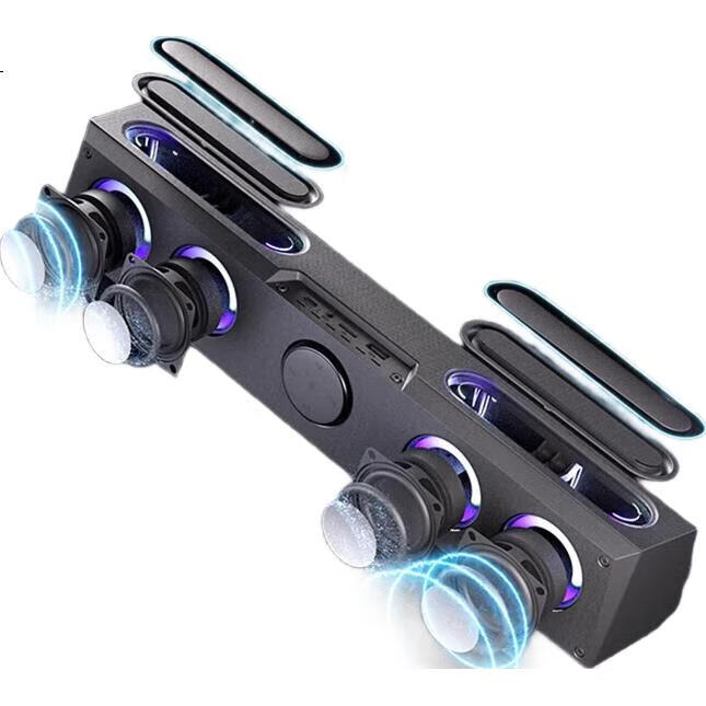 Портативная колонка Soaiy SH18 Bluetooth, караоке, с двумя микрофонами, белая