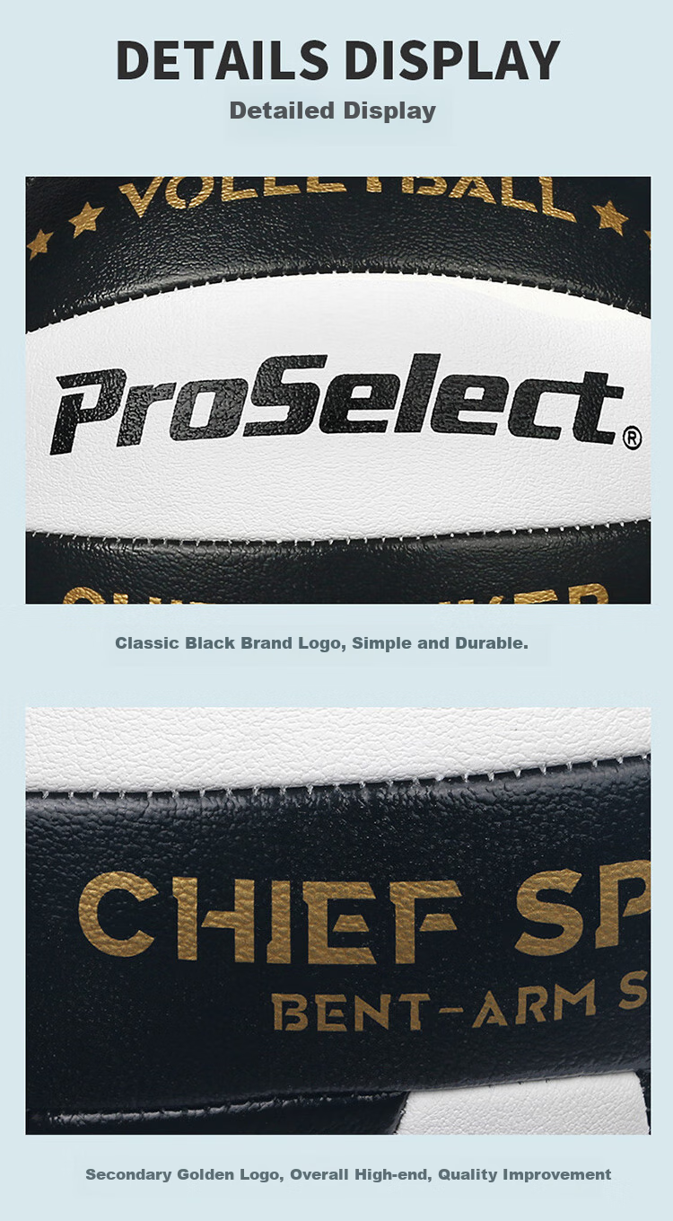 ProSelect Volleyball, Cool Reflective Professional Machine-Stitched, Student High School Entrance Exam Training, Size 5 Hard Volleyball, GV434M 6