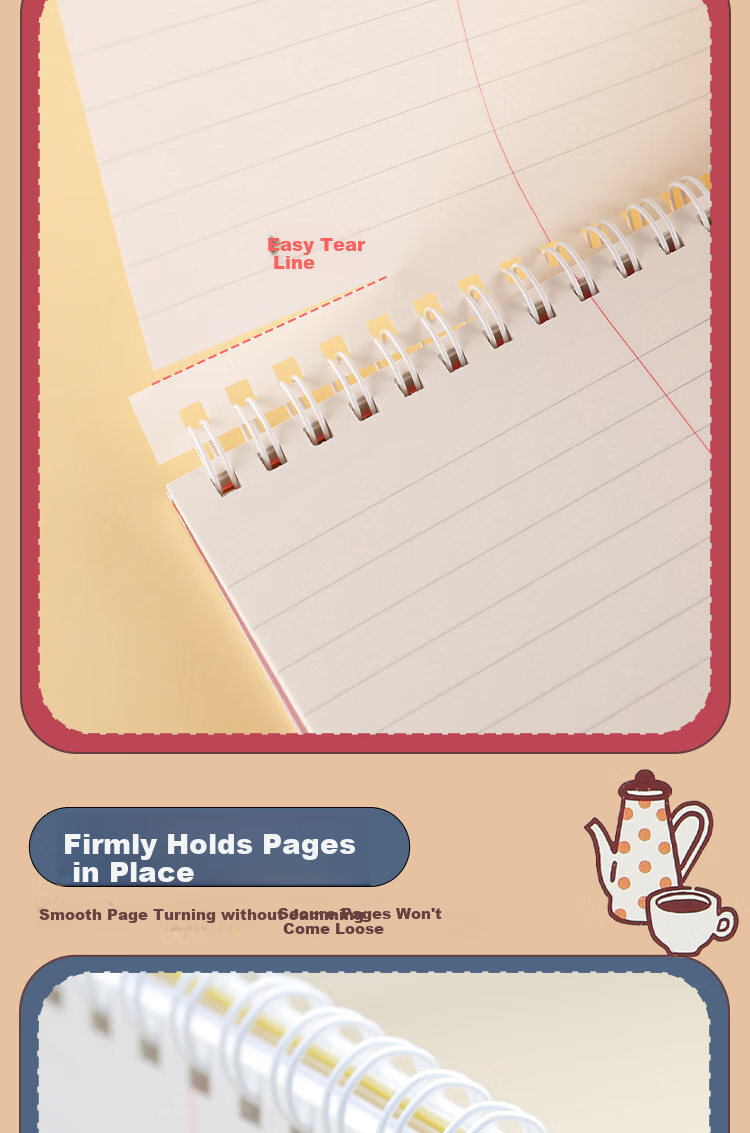 KOKUYO Central Column/8mm Ruled/60 Sheets OB1TOY Co-Branded Panda Store Campus Double Spiral Quick Note Book, Flip-Top, Green, 1 Book WSG-SN0MB66 5