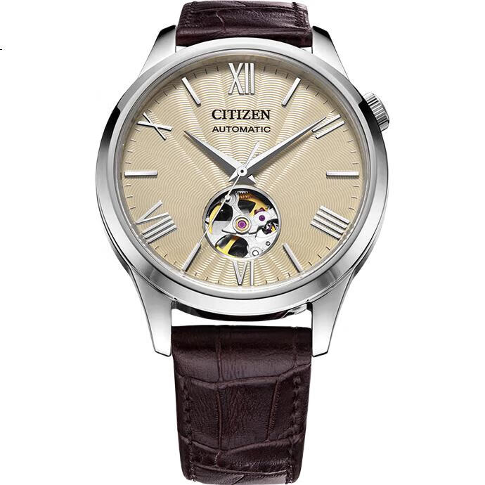 Мужские часы CITIZEN NH9130-17A, механические с автоподзаводом, кожаный ремешок, винтажный дизайн
