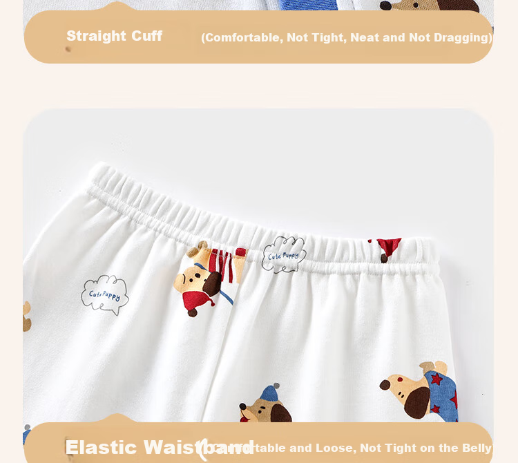 Badibadi Boys' Pajamas, 2026 New Style Infant And Toddler Home Wear Pajama Set, Skin-Friendly Comfortable Outfit for Going Out And Air Conditioning 8