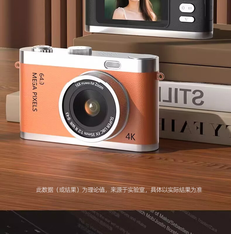 Black Cat Diary DK17 Digital Camera CCD Student Retro Campus Mini Camera Handheld Vlog Entry-Level Shooting Y03 Kids Card Instant Portable Photo Toy Gift Pink 64GB 2