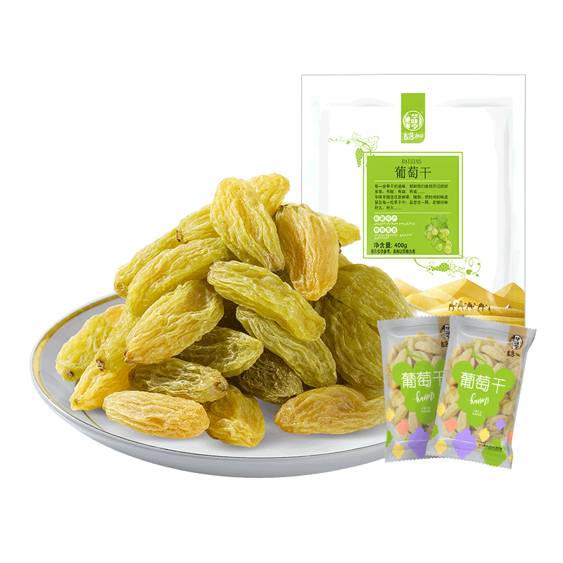 华味亨葡萄干400g/袋 新疆无核葡萄果干蜜饯小包装健康零食出游