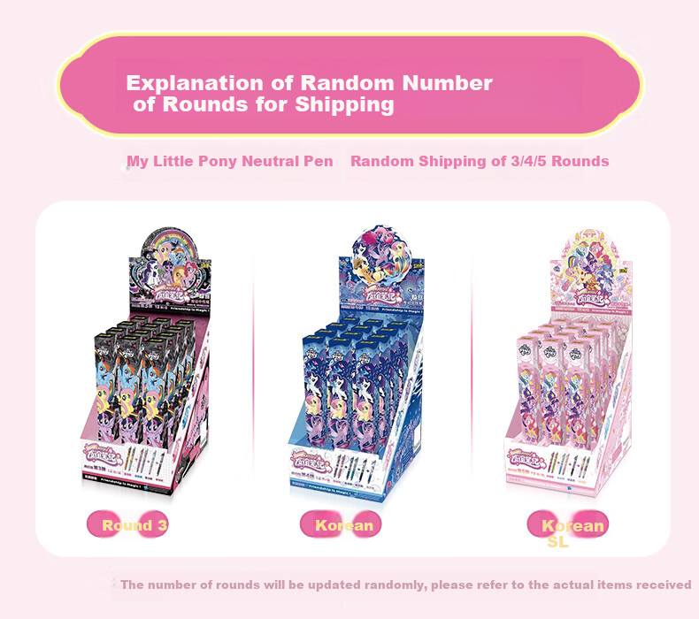 Kayou My Little Pony Blind Box Pen, Retractable Gel Pen, Signature Pen, Stationery, 0.5mm, Mid-Autumn Festival, National Day, Christmas Gift 1