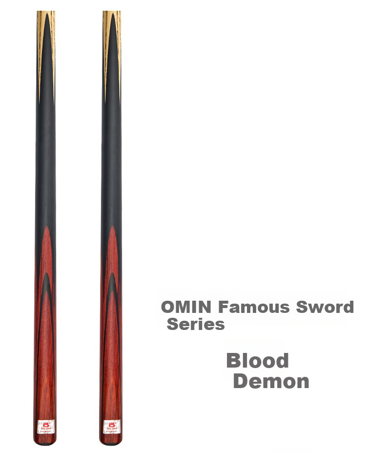 Aomi Blood Pool Cue, Black Eight Small Tip, Black 8 Chinese Eight-Ball Snooker Medium Tip, 16 Color Billiard Cue, Straight Cue, 10mm 2