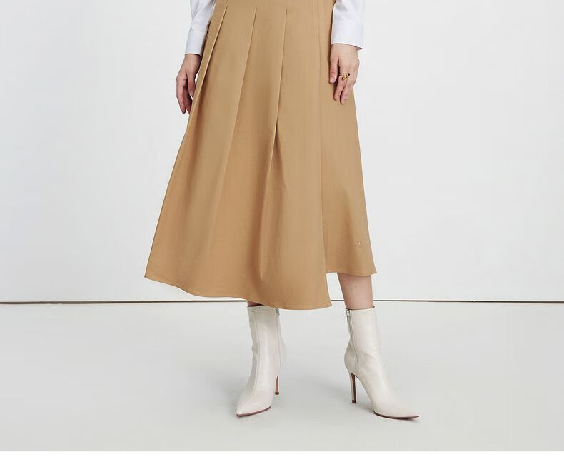 Navikail Italian Small Sailboat Women's 2025 New Belted A-Line Midi Skirt Commuter 2332875507 5