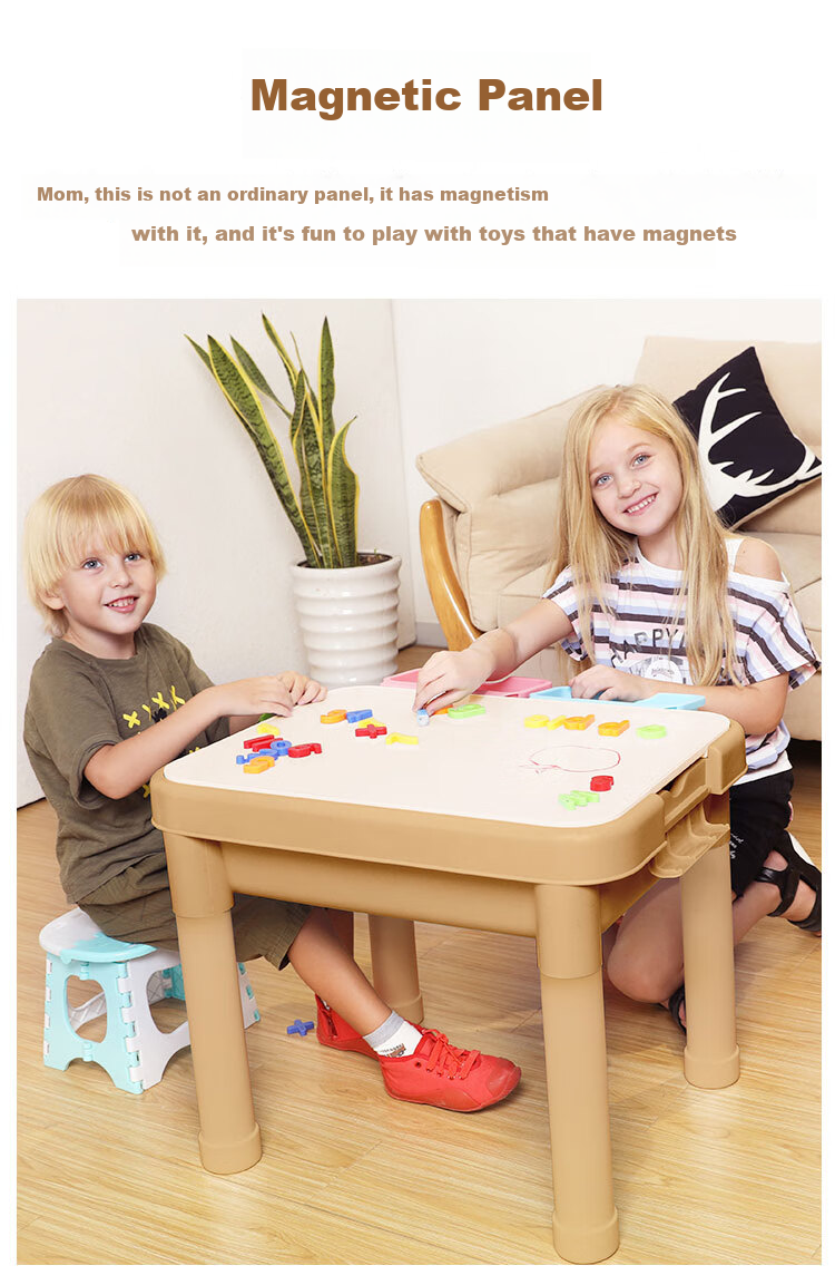 SPACE SAND Children's Multifunctional Toy Learning Table, Sand Tray Desk, Boys And Girls 6-Jin+ Study Desk Set, Birthday Gift 7