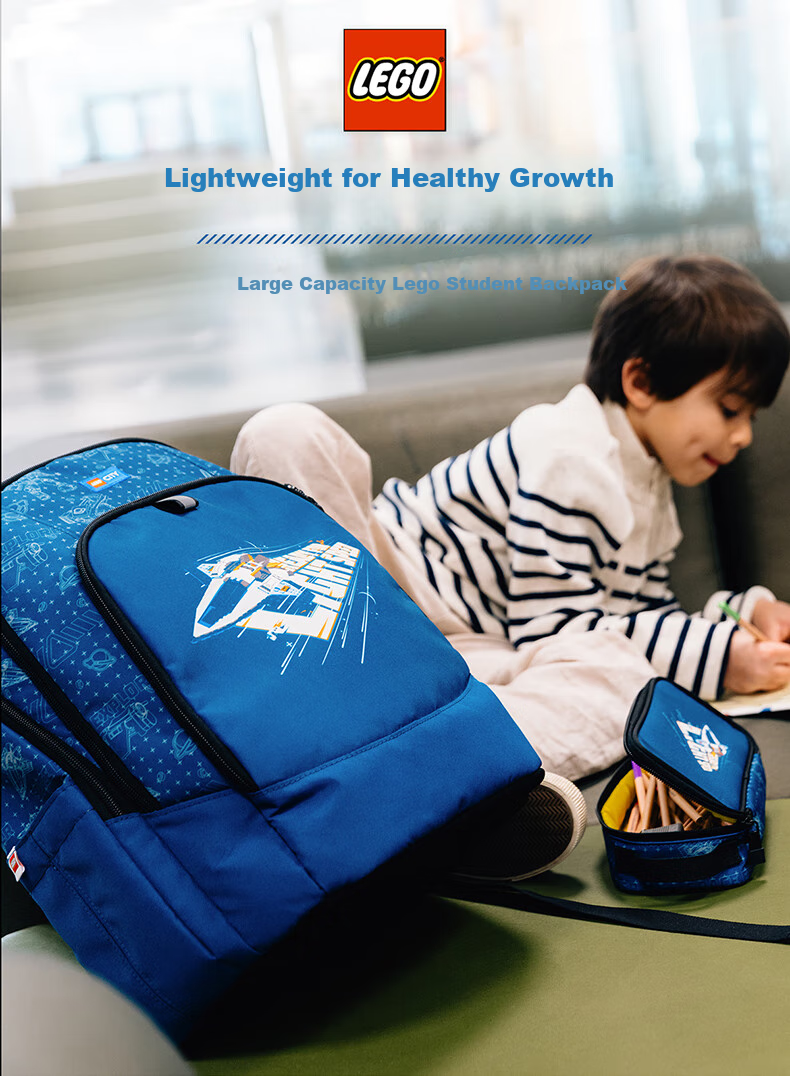 LEGO Children's Backpack for Grades 3-9, Large Capacity Shoulder Bag, Lightweight And Comfortable, Green Ninja, 20236 1