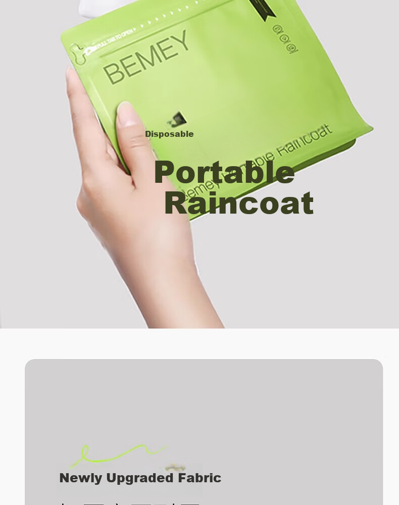 BWNK Reusable Raincoat, Adult Outdoor Long Style, for Electric Bike Riding, Thickened, Travel Wear, Portable Poncho 8