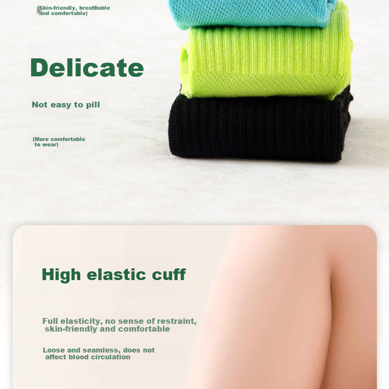 Mianwuqi Children's Pure Cotton Socks for Boys And Girls, Students, Toddlers, White Anti-Odor Socks for Older Children, Spring Autumn Summer Seaso 6