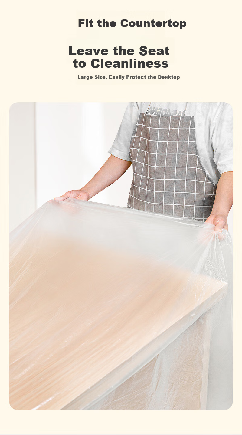 Temeiju Disposable Tablecloth, Thickened, Waterproof And Oil-Proof, Perforated Table Cover, Extended Square Shape, 200*200cm*20 Pieces 6