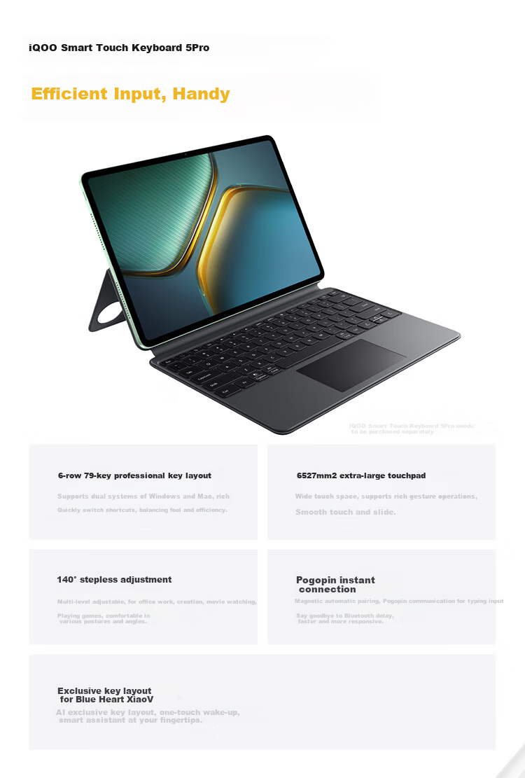 IQOO Pad5 Pro, 8GB+256GB, Gray Crystal, 15% Subsidy, 13-Inch Gaming Large Screen, Blue Crystal × Dimensity 9400+, Tablet Computer, Vivo 16